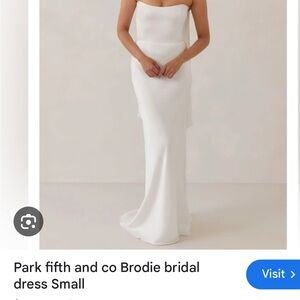 Park & Fifth Ivory Satin Dress